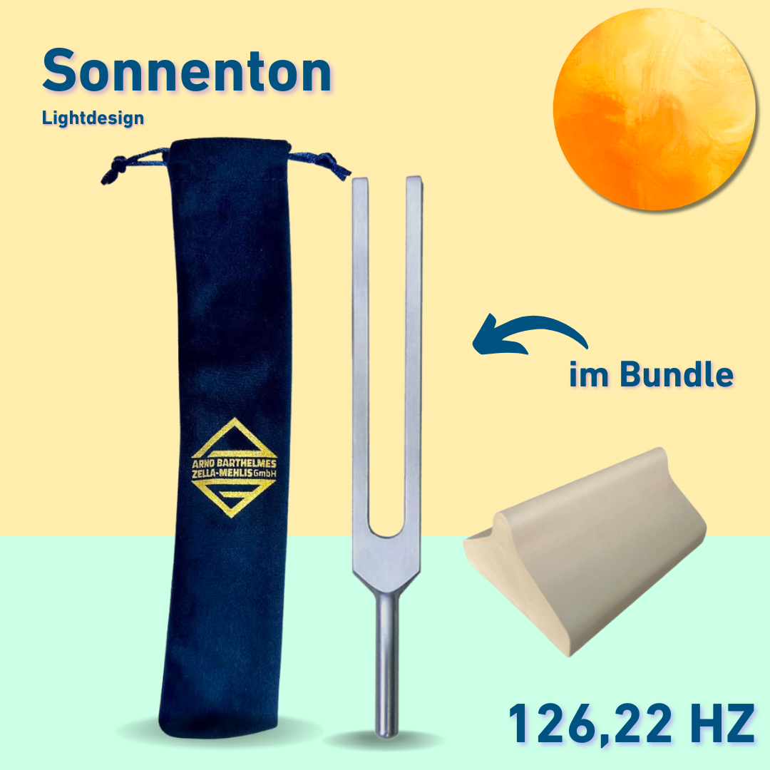 Bundle: Stimmgabel Sonnenton Lightdesign 126,22 Hz | Art.-Nr. KO 126/Alu