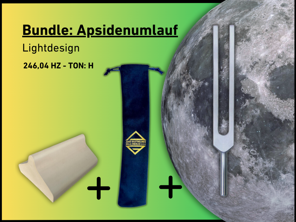 Bundle: Stimmgabel Apsidenumlauf Lightdesign 246,04 Hz | Art.-Nr. KO 246/Alu