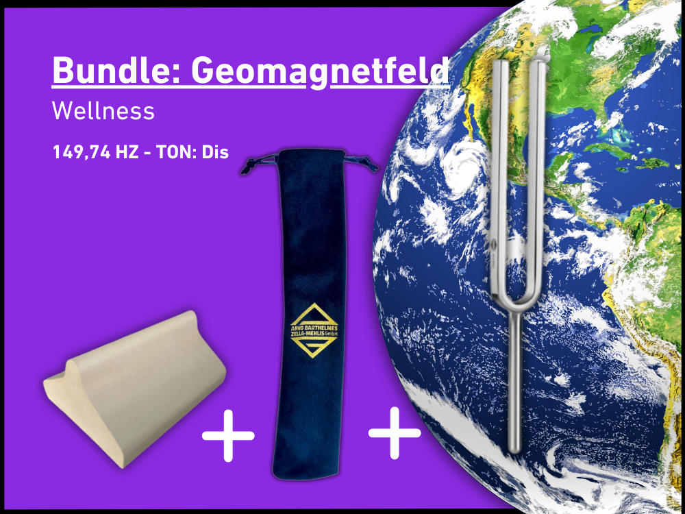 Bundle: Stimmgabel Geomagnetfeld Wellness 149,74 Hz | Art.-Nr. KO 149/7