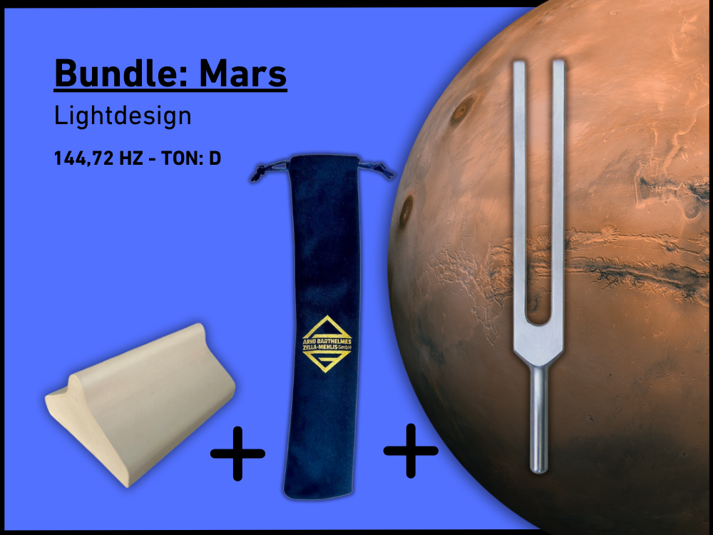 Bundle: Stimmgabel Mars Lightdesign 144,72 Hz | Art.-Nr. KO 144/Alu