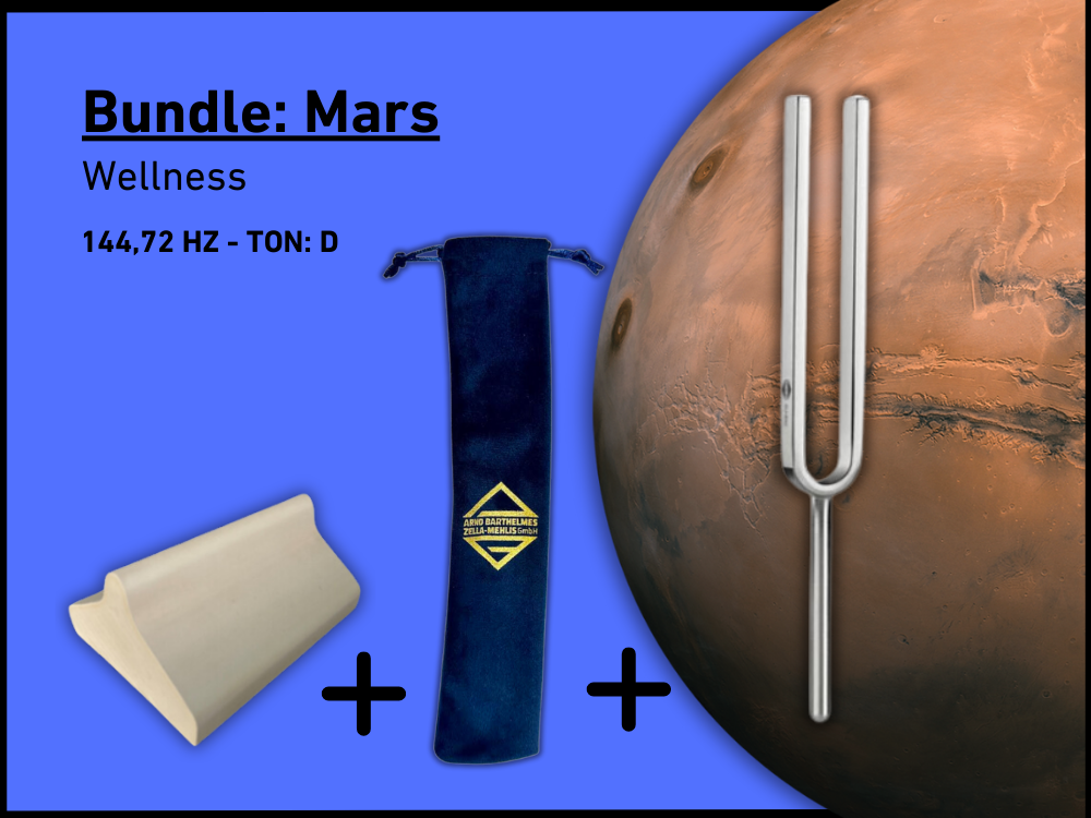 Bundle: Stimmgabel Mars Wellness 144,72 Hz | Art.-Nr. KO 144/7