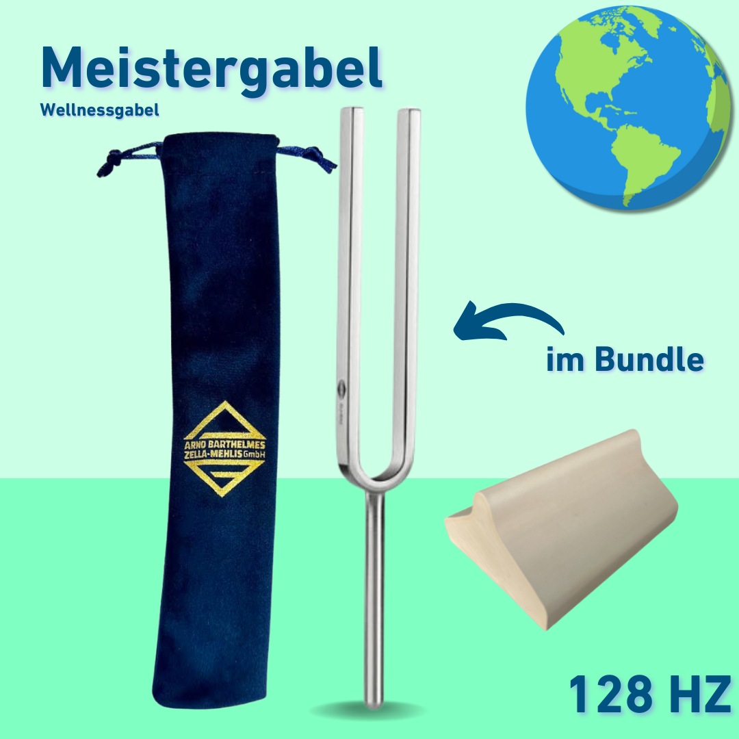 Bundle: Stimmgabel Meistergabel Wellness 128 Hz | Art.-Nr. KO 128/7