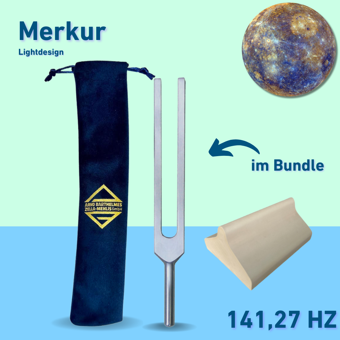 Bundle: Stimmgabel Merkur Lightdesign 141,27 Hz | Art.-Nr. KO 141/7