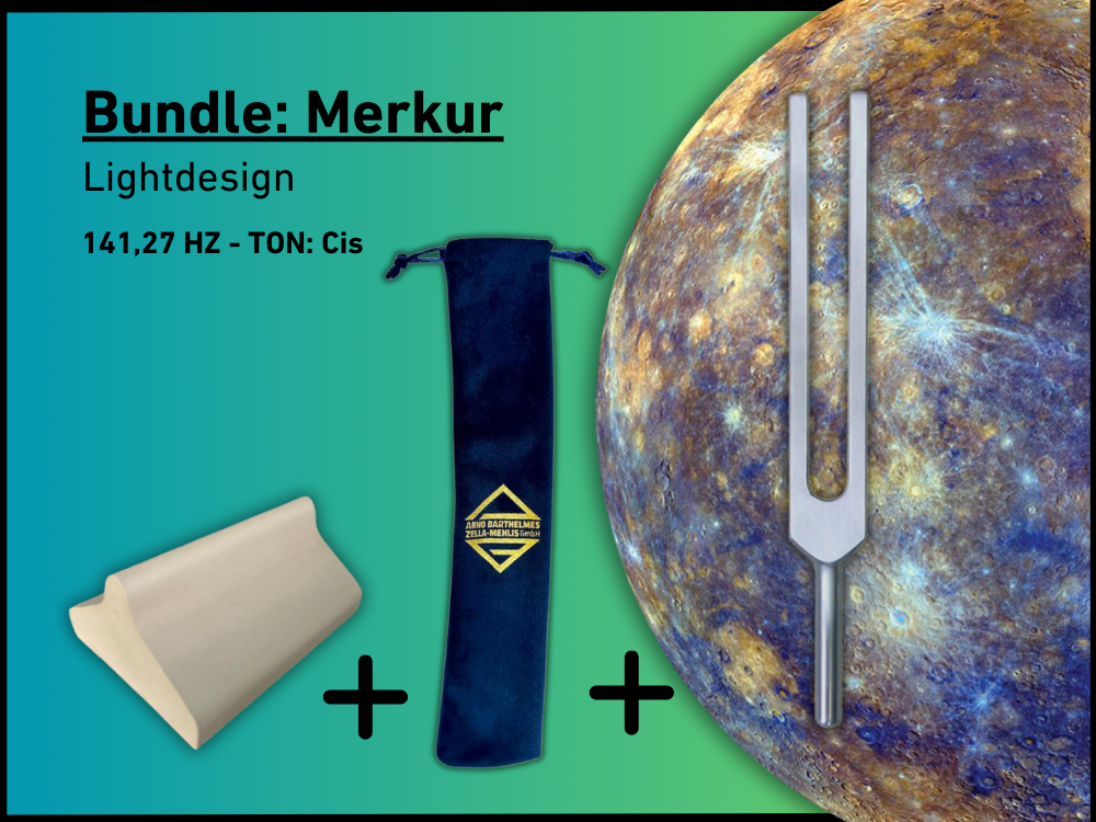 Bundle: Stimmgabel Merkur Lightdesign 141,27 Hz | Art.-Nr. KO 141/7