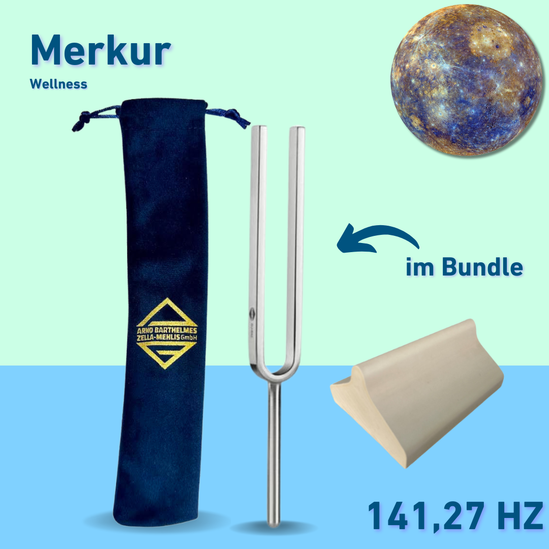 Bundle: Stimmgabel Merkur Wellness 141,27 Hz | Art.-Nr. KO 141/7