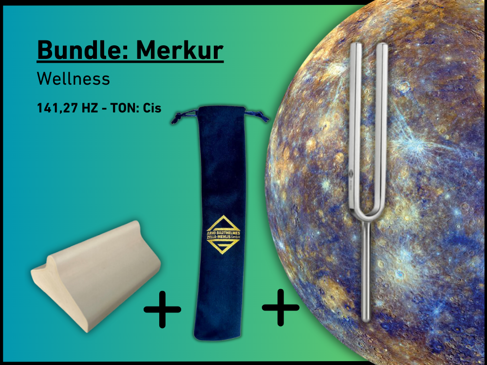 Bundle: Stimmgabel Merkur Wellness 141,27 Hz | Art.-Nr. KO 141/7