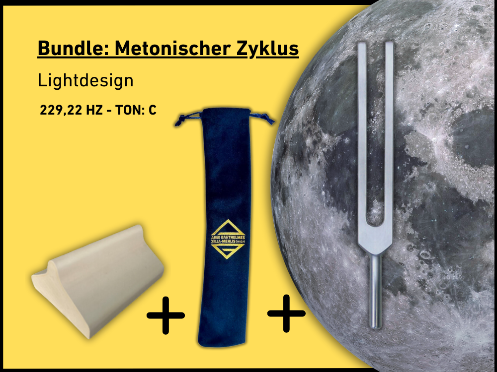 Bundle: Stimmgabel Metonischer Zyklus Lightdesign 229,22 Hz | Art.-Nr. KO 229/Alu