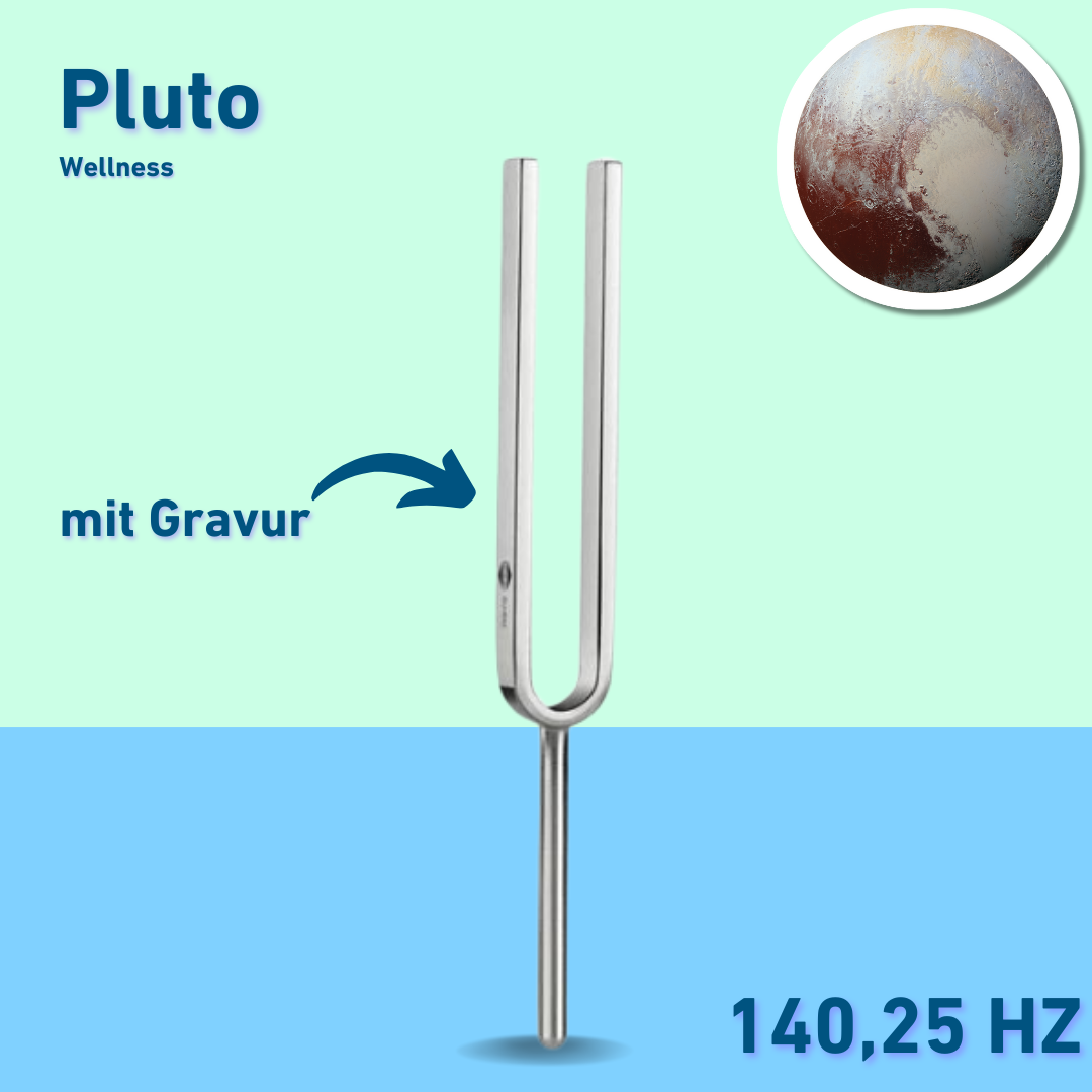 Gravur: Stimmgabel Pluto Wellness 140,25 Hz | Art.-Nr. KO 140/7-Gravur