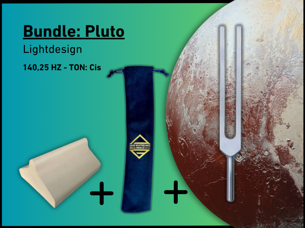 Bundle: Stimmgabel Pluto Lightdesign 140,25 HZ | Art.-Nr. 140/Alu