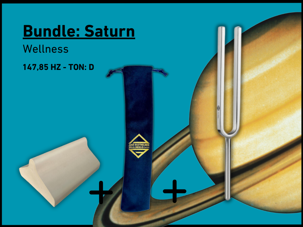 Bundle: Stimmgabel Saturn Wellness 147,85 Hz | Art.-Nr. KO 147/7