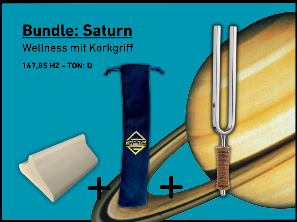 Bundle: Stimmgabel Saturn Wellness 147,85 Hz | Art.-Nr. KO 147/7