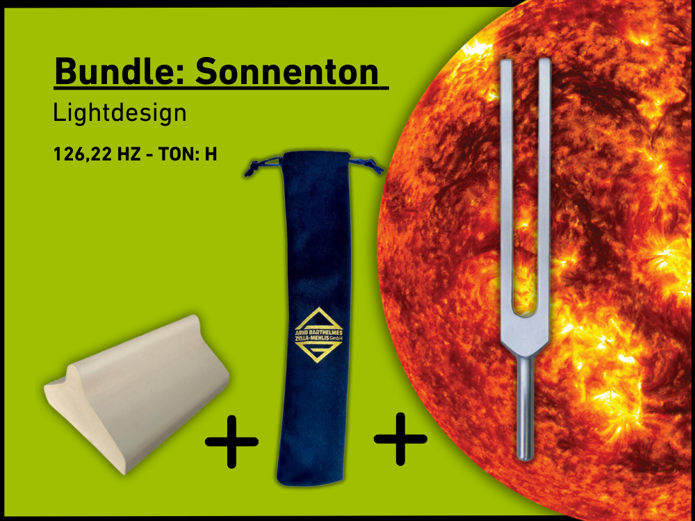 Bundle: Stimmgabel Sonnenton Lightdesign 126,22 Hz | Art.-Nr. KO 126/Alu