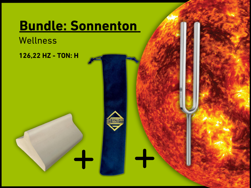 Bundle: Stimmgabel Sonnenton Wellness 126,22 Hz | Art.-Nr. KO 126/7