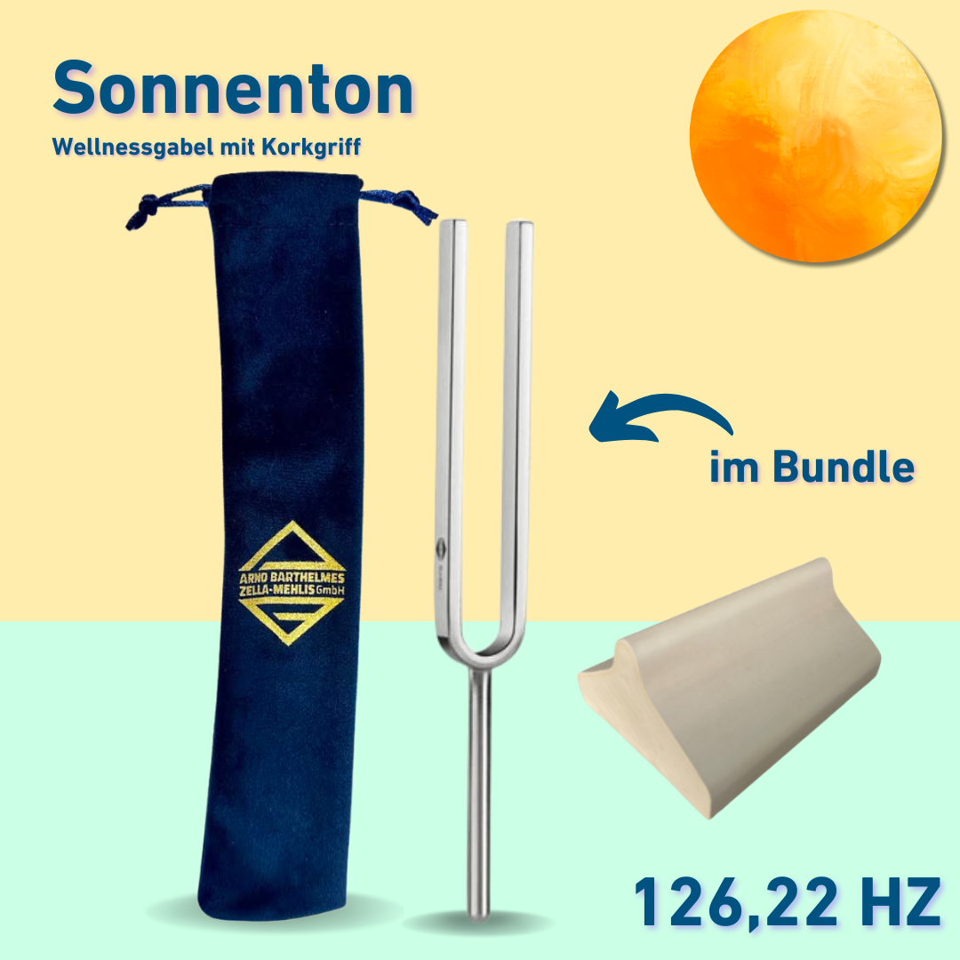 Bundle: Stimmgabel Sonnenton Wellness 126,22 Hz | Art.-Nr. KO 126/7