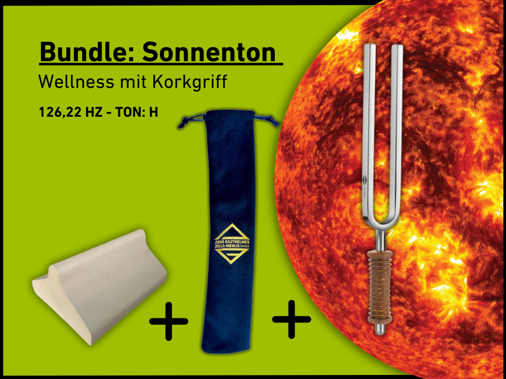 Bundle: Stimmgabel Sonnenton Wellness 126,22 Hz | Art.-Nr. KO 126/7