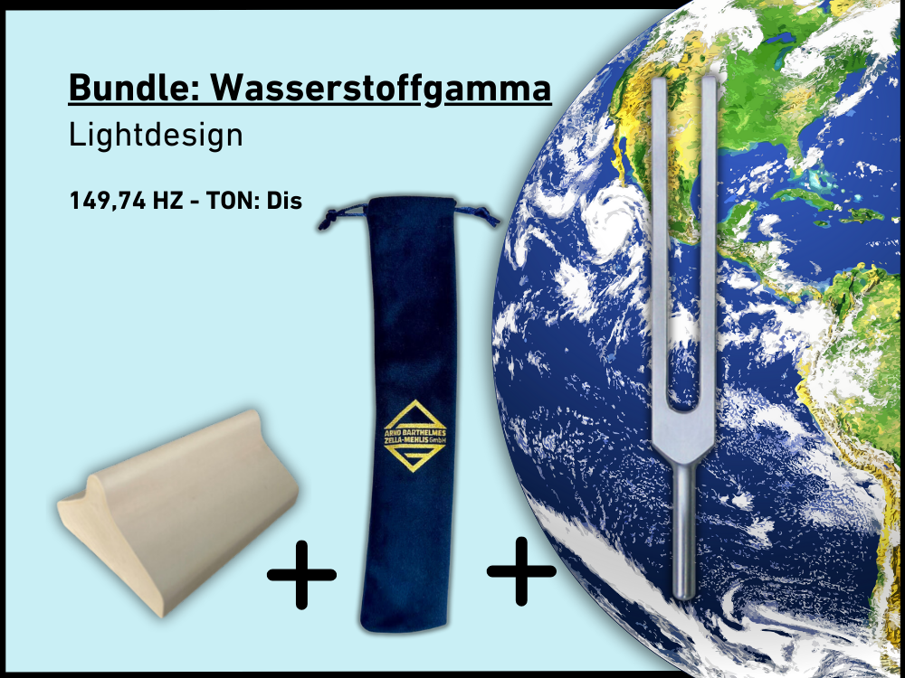 Bundle: Stimmgabel Wasserstoffgamma Lightdesign 157,04 Hz | Art.-Nr. KO 157/Alu