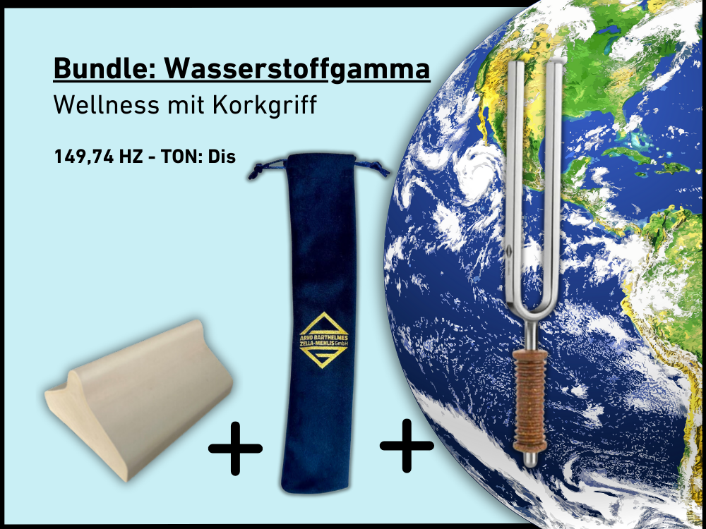 Bundle: Stimmgabel Wasserstoffgamma Wellness 157,04 Hz | Art.-Nr. KO 157/7