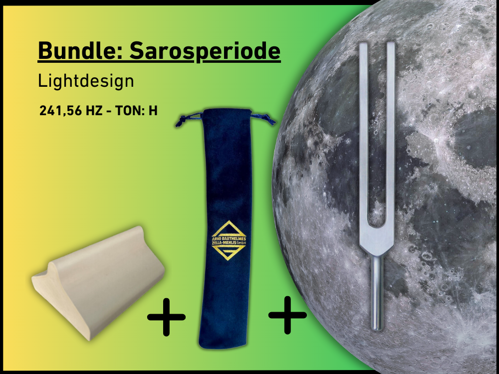 Bundle: Stimmgabel Sarosperiode Lightdesign 241,56 Hz | Art.-Nr. KO 241/Alu