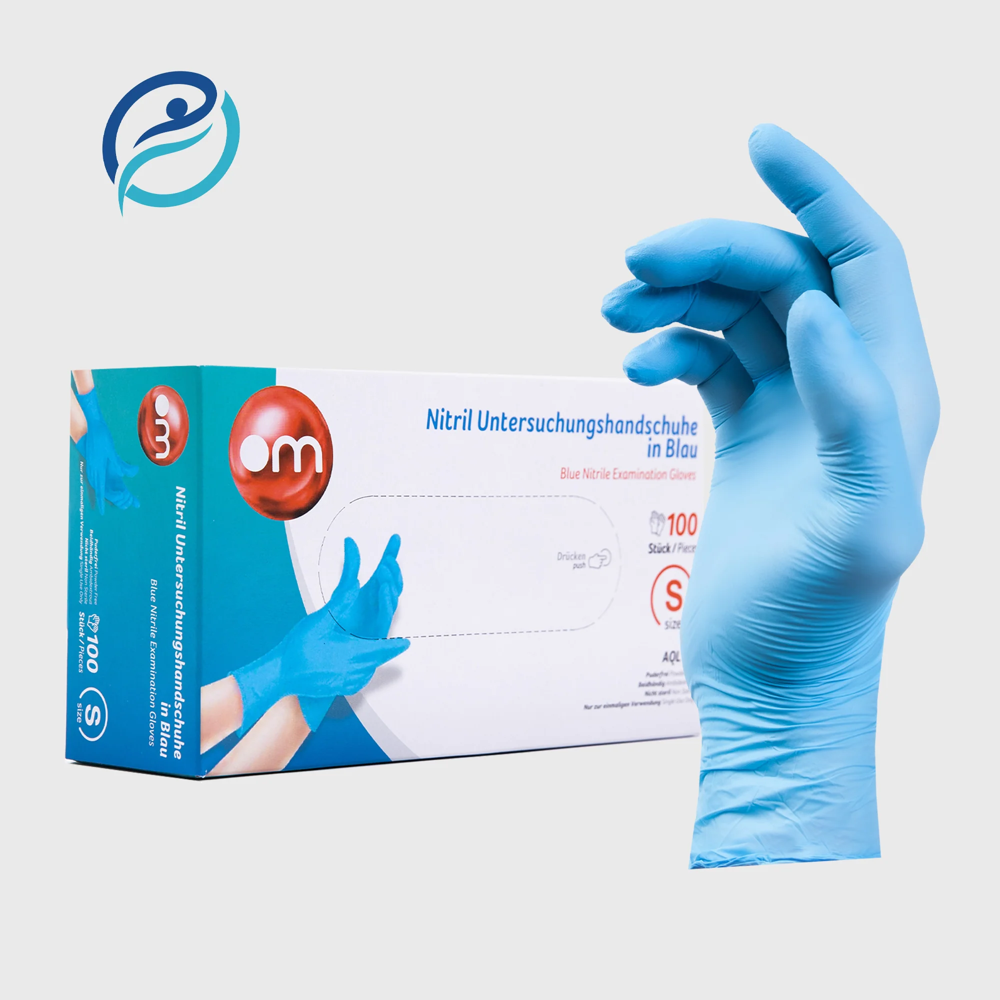 om Nitrile examination gloves