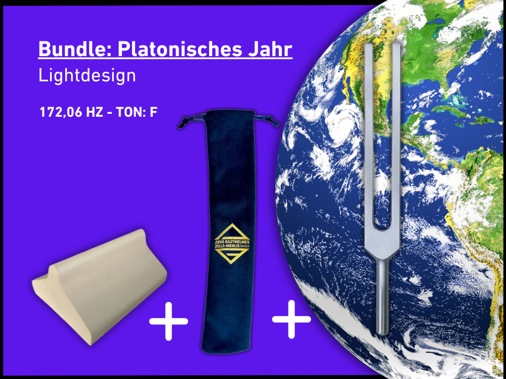 Bundle: Stimmgabel Platonisches Jahr Lightdesign 172,06 Hz | Art.-Nr. KO 172/Alu