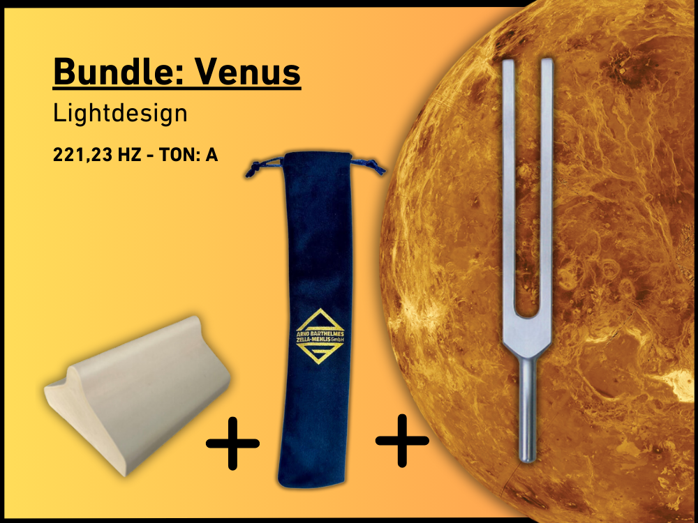 Bundle: Stimmgabel Venus Lightdesign 221,23 Hz | Art.-Nr. KO 221/Alu